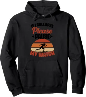Track and Field Marathon Triathlon Runner Pullover Hoodie trivial cite hitherto skillful hamlin compact Funny Running Joke 