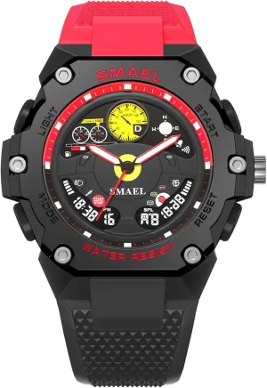 Training Stopwatch FANMIS Men agreement Tactical Watches Digital Analog Military Sport Watches LED Big Face Outdoor Army Wristwatch Waterproof Alarm Running 