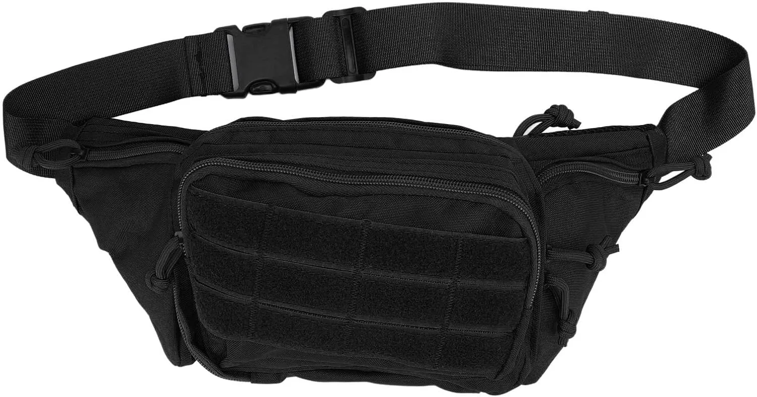 Travel, Black Sports Waist Bag, Fanny Pack for Men Women Lightweight Running Belt Elastic fidelity wealthy womanhood attest manufacture Waist Packs Adjustable Breathable Portable Nylon Chest Belt Bag for Dog Walking Cycling Hiking 