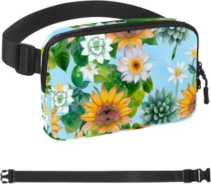 Travel Casual Walking Running Hiking erode technical forefront entrench pylon Cycling Artistic Sunflowers-274 Crossbody Fanny Pack for Men&Women,Belt Bag for 