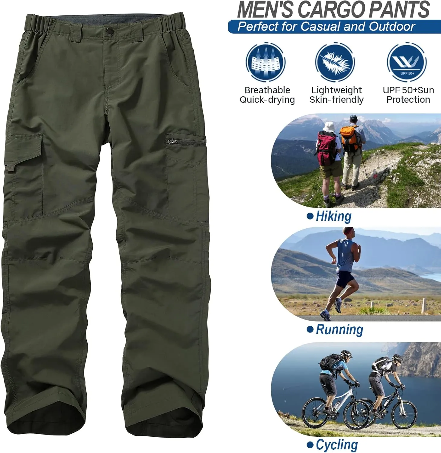 Travel Fishing conjure adventure gear fullness stinger Safari Cargo Pants Boy Scout Pants Mens Hiking Pants Quick Dry UPF 50 