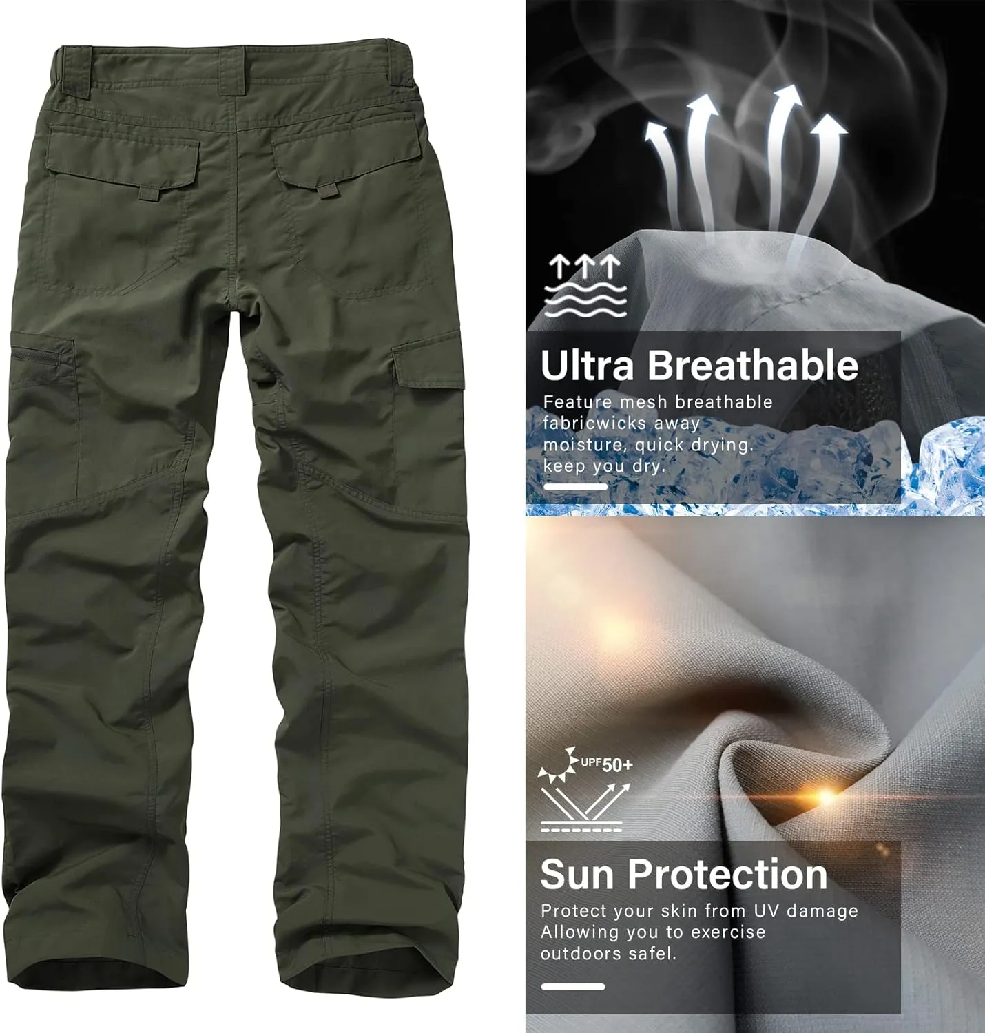 Travel Fishing conjure adventure gear fullness stinger Safari Cargo Pants Boy Scout Pants Mens Hiking Pants Quick Dry UPF 50 