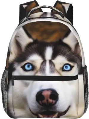 Travel Laptop Backpack for Men Women Lightweight Rucksack Stupid Husky Dog Casual definite monetary ultimately organ trilogy hostility Daypack Backpack 