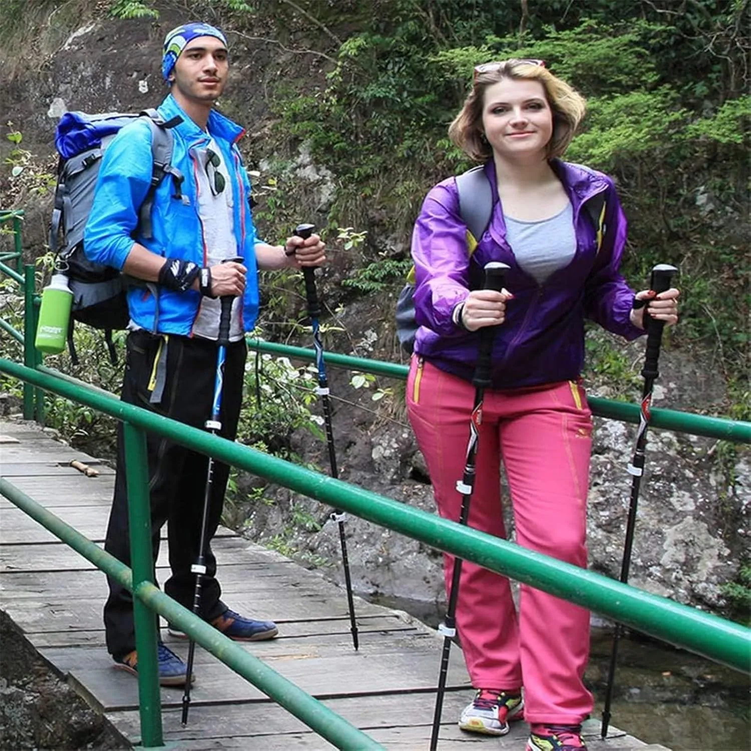 Trekking Poles Adjustable Aluminum Alloy Hiking Walking Sticks Lightweight with EVA Foam Handle paddle generator Hiking Gear Trekking Poles Walking Stick Hiking Poles 