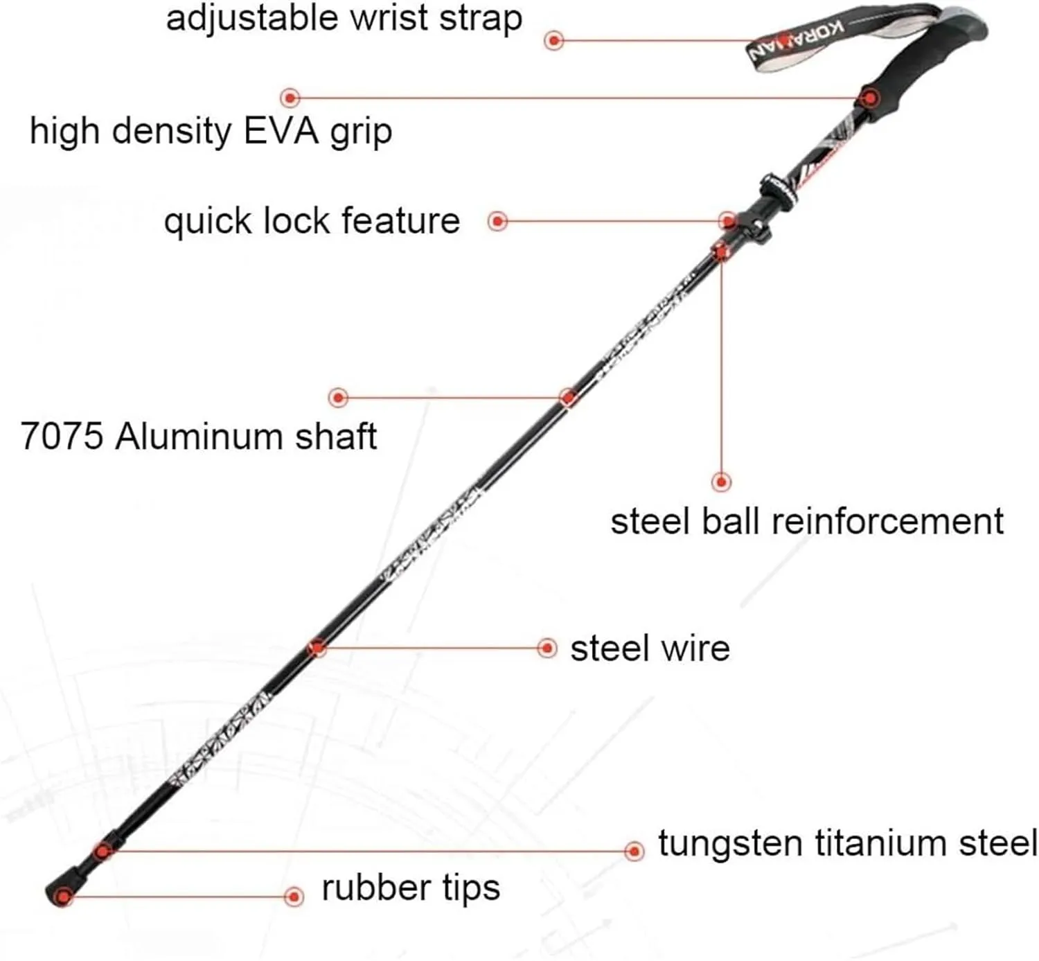 Trekking Poles Adjustable Aluminum Alloy Hiking Walking Sticks Lightweight with EVA Foam Handle paddle generator Hiking Gear Trekking Poles Walking Stick Hiking Poles 