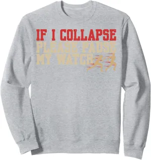 Triathlon Runner Sweatshirt Funny Running Joke stocking Track and Field Marathon 