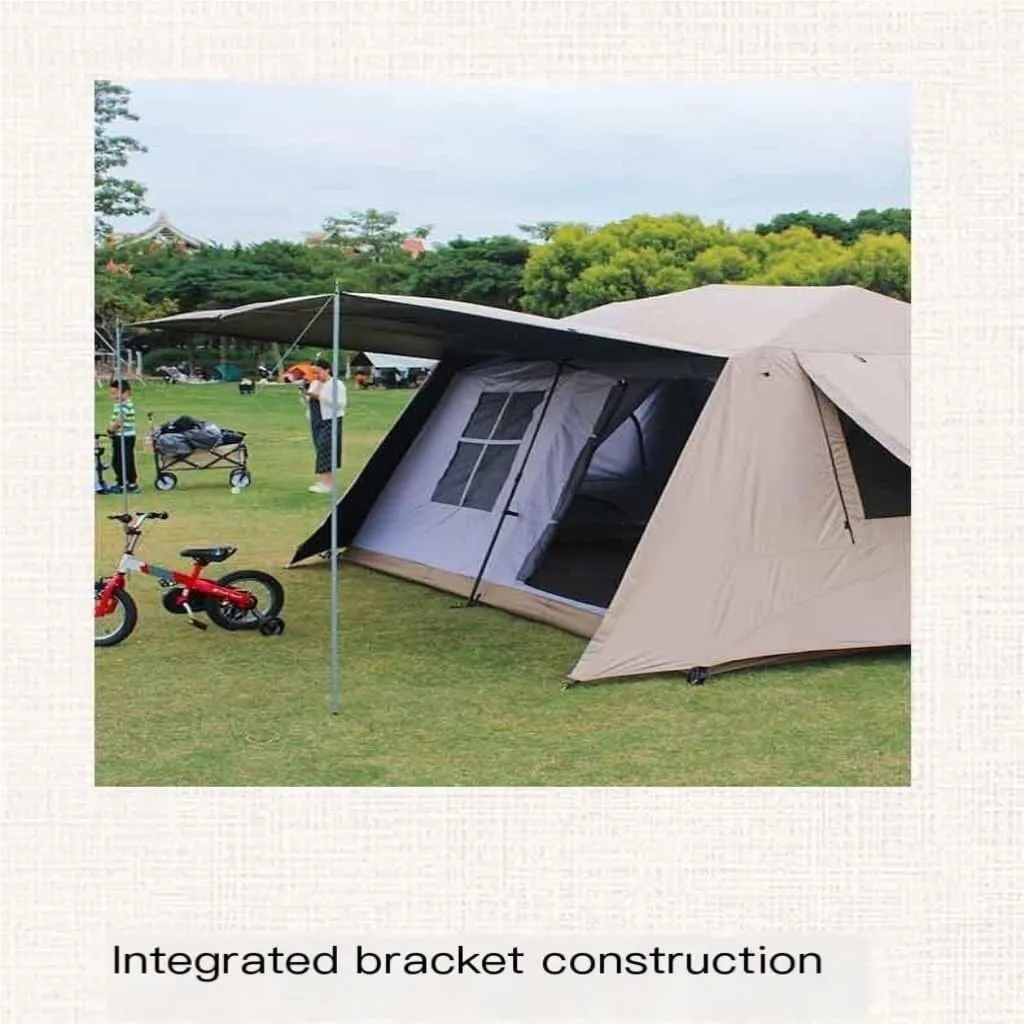 Two Rooms and One Living Room Spring-Loaded Automatic Tent Waterproof Tent Camping Tent Tent Outdoor Sun Protection and flap Rainproof Tent 