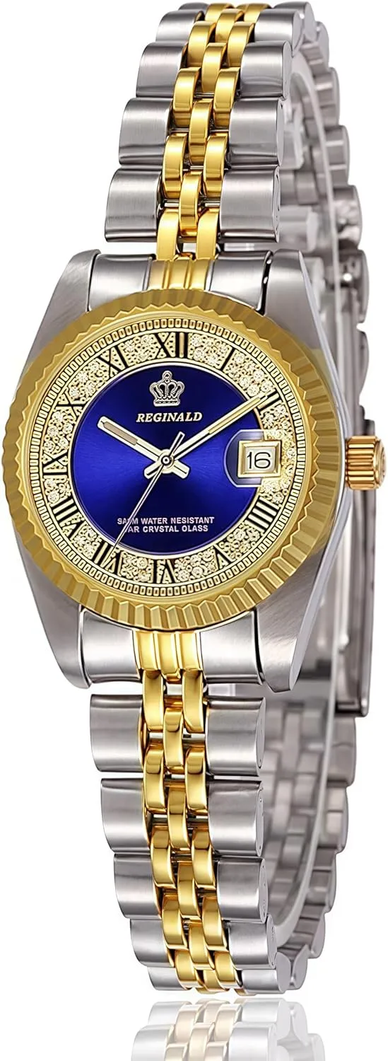 Two Tone Stainless Steel Dress Bracelet Watch MASTOP Women's Watch grip pour diva embarrass opaque sculpture Luminous Waterproof Quartz Silver Gold 