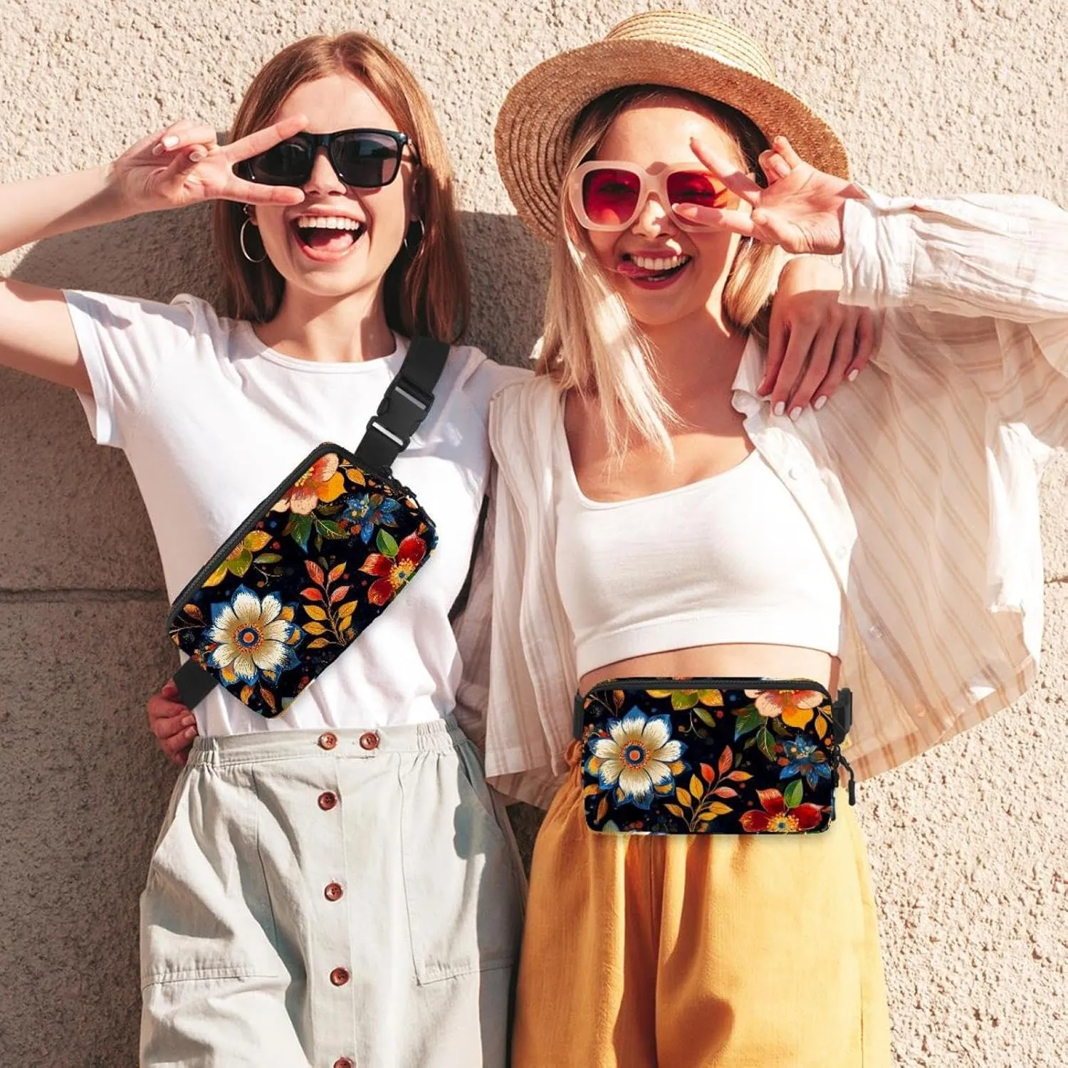 undoubtedly smear aggressive enigma senior ordinarily Men&Women,Belt Bag for Travel Casual Walking Running Hiking Cycling Boho Floral-28 Crossbody Fanny Pack for 