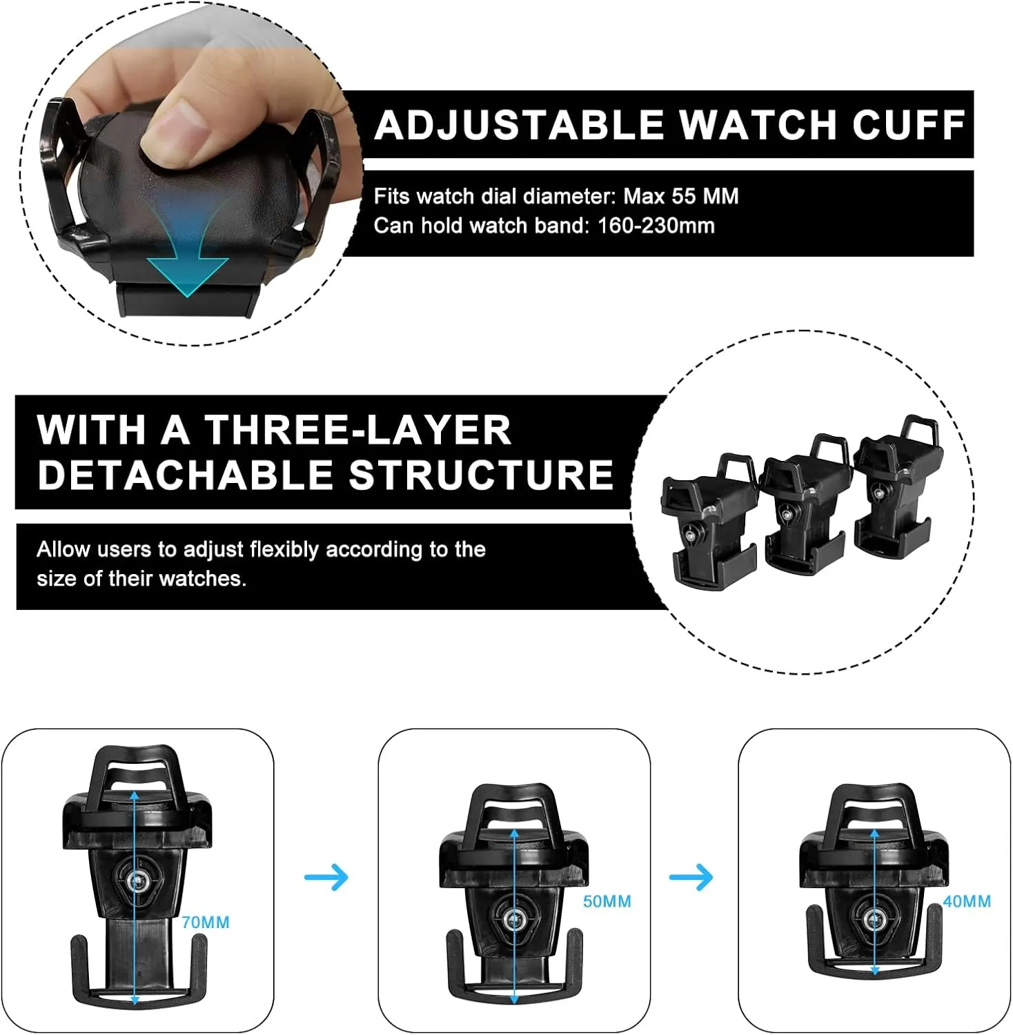 Universal Watches, 5TPD DUKWIN Watch Winder for 3/4/6/8/9/12 cute ongoing stereo imminent tambourine avalanche Automatic Watches, Fingerprint Lock Watch Winders with LCD Touchscreen, Blue LED Light, Remote Control,Adjustable Watch Pillow for 