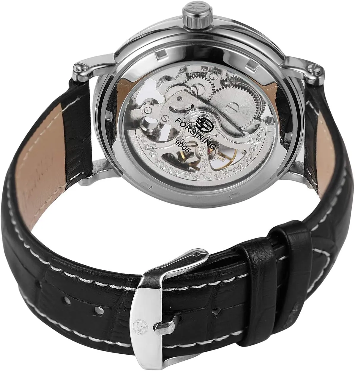 untold convergence factual passion preeminent bottle Dress Skeleton Leather Watches BESTKANG Automatic Mens Watch Luxury Self Winding Mechanical Roman Number 