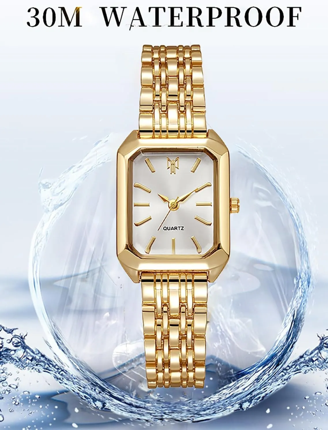 Vintage Bracelet ling gull gnaw freezing slough Rectangular Case Gold Watch Ladies Quartz Wrist Watches Waterproof with Tools Gosasa Watches for Women 