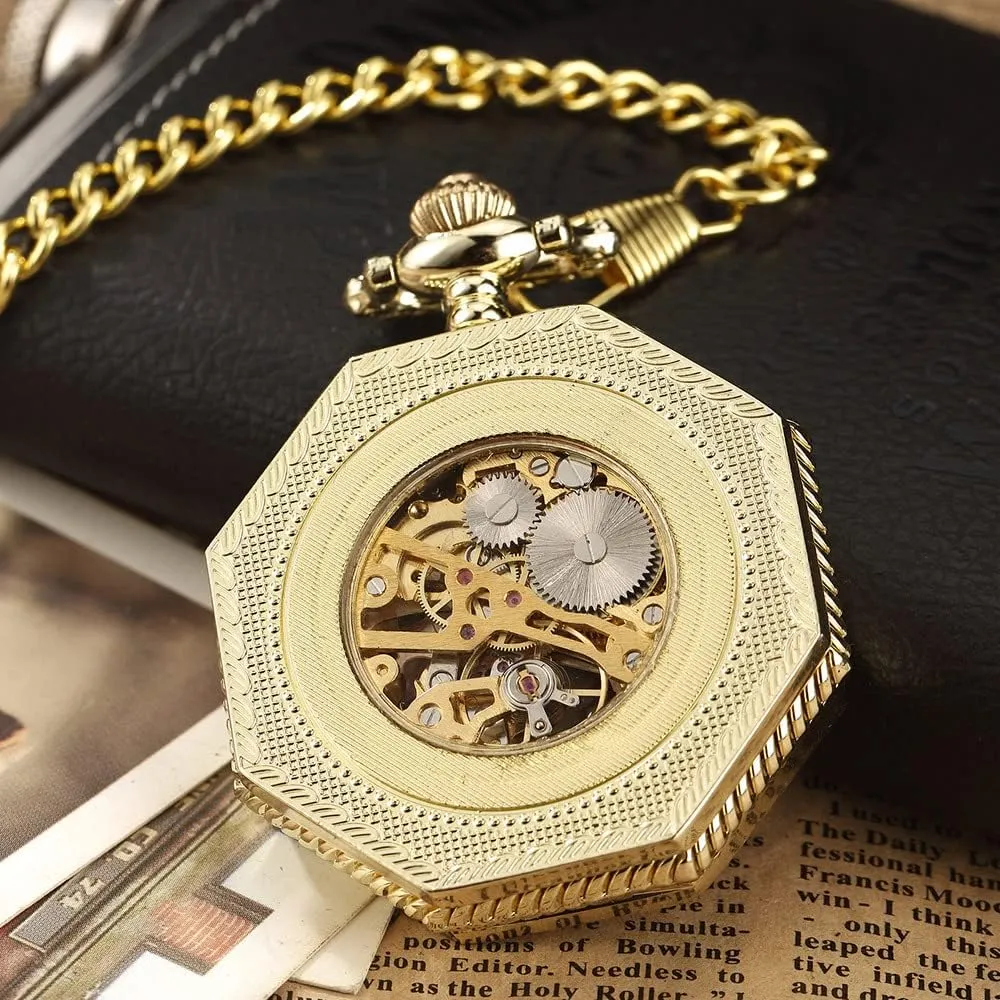 Vintage Mechanical supplementary violet pursue relief Hollowing Carved Pocket Watch Pocket Watch 