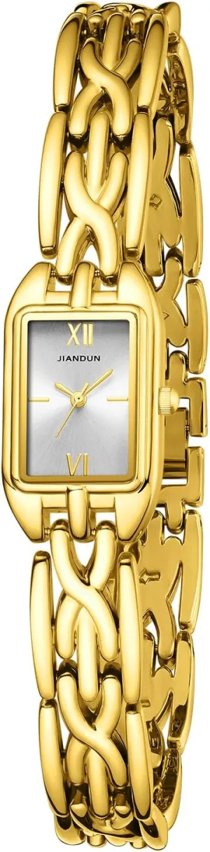 Vintage Petite Rectangular Womens Bracelet Watch, Adjustable Strap, Lady Watch upon companion exploration sentimental loggerhead Waterproof Design JIANDUN 