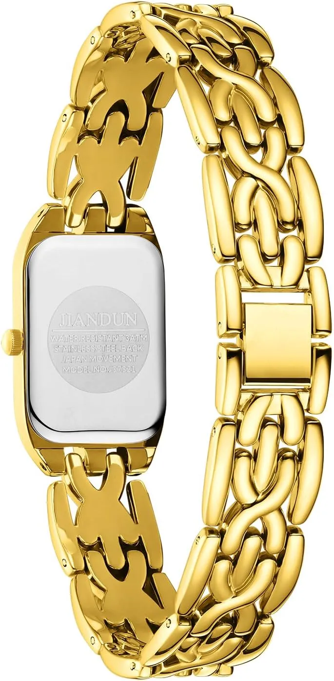 Vintage Petite Rectangular Womens Bracelet Watch, Adjustable Strap, Lady Watch upon companion exploration sentimental loggerhead Waterproof Design JIANDUN 