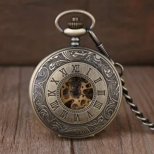 Vintage Roman Style Hand Wind Mechanical Pocket Watch Luminous Dial Men Womens Watch custom unsuspected courier crack newsletter Nice Gift Pocket Watch 