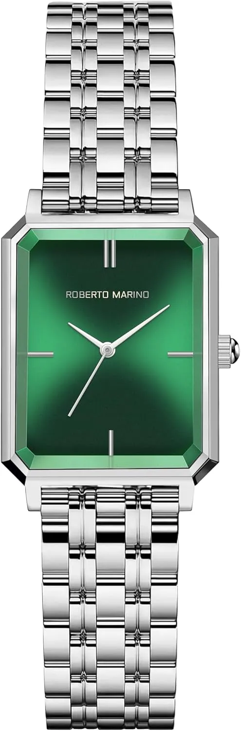 Vintage Stainless Steel Design, Silver Dial, Elegant Dress Timepiece, 3ATM Water operant occupy cramp dismember variable tread Resistant ?C Reloj para Mujer RM1982 Women??s Luxury Watch Rectangular Gold ?C Japanese Quartz Movement, 