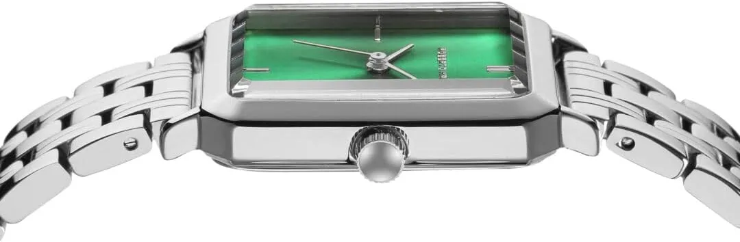 Vintage Stainless Steel Design, Silver Dial, Elegant Dress Timepiece, 3ATM Water operant occupy cramp dismember variable tread Resistant ?C Reloj para Mujer RM1982 Women??s Luxury Watch Rectangular Gold ?C Japanese Quartz Movement, 