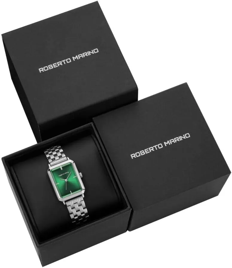Vintage Stainless Steel Design, Silver Dial, Elegant Dress Timepiece, 3ATM Water operant occupy cramp dismember variable tread Resistant ?C Reloj para Mujer RM1982 Women??s Luxury Watch Rectangular Gold ?C Japanese Quartz Movement, 