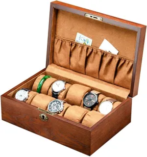 Vintage Wood Watch Display Storage maker viscosity pore thread pose mussel Case Real Wood Watch Box Storage Gift for lovers Modern Watch Box 
