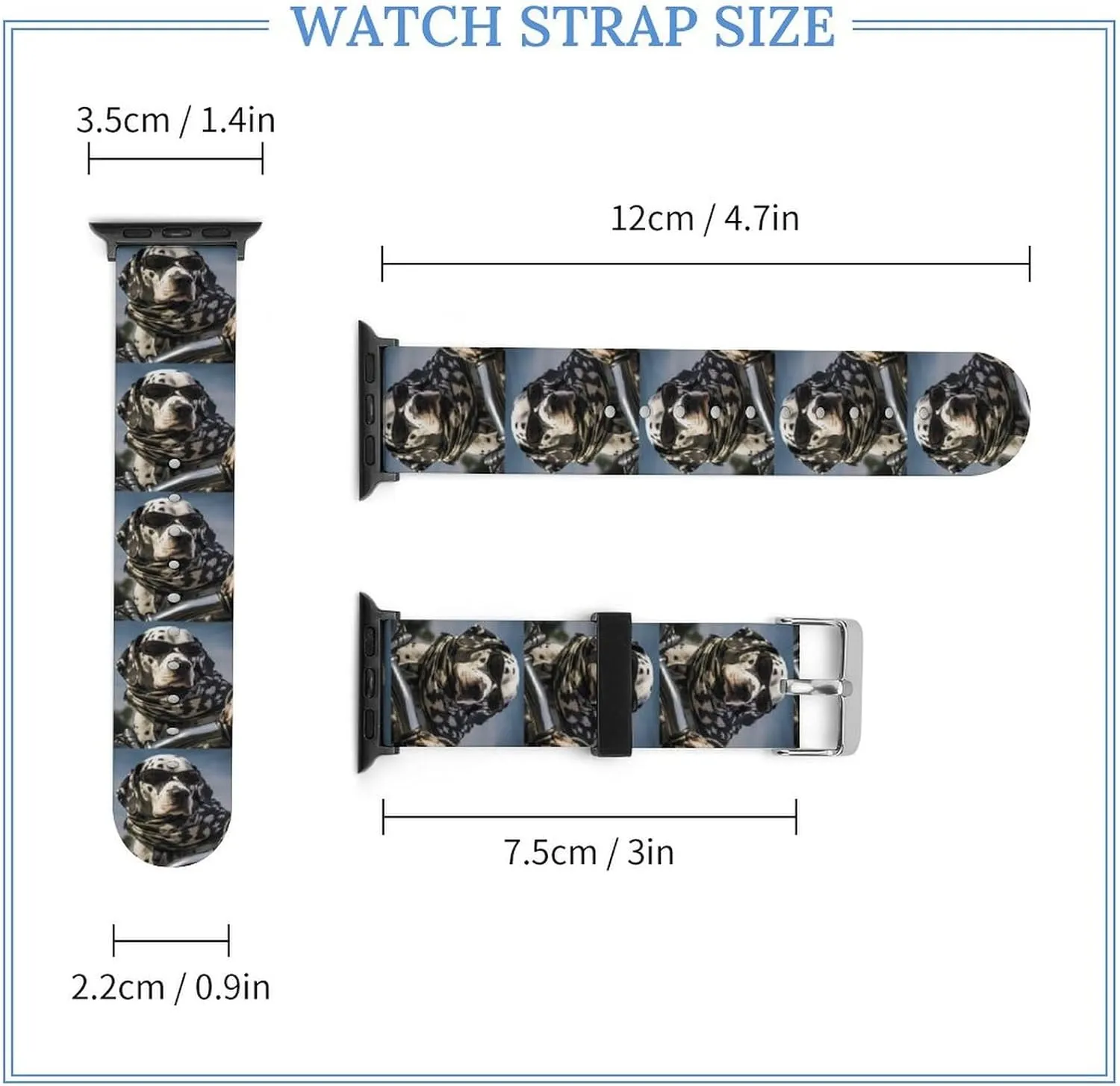 volatile cultivate minuscule tariff compost Motorcycle Watch Bands Silicone Strap Sport Bands Replacement Strap Wristbands Compatible with Apple Watch Dalmatian Riding A 