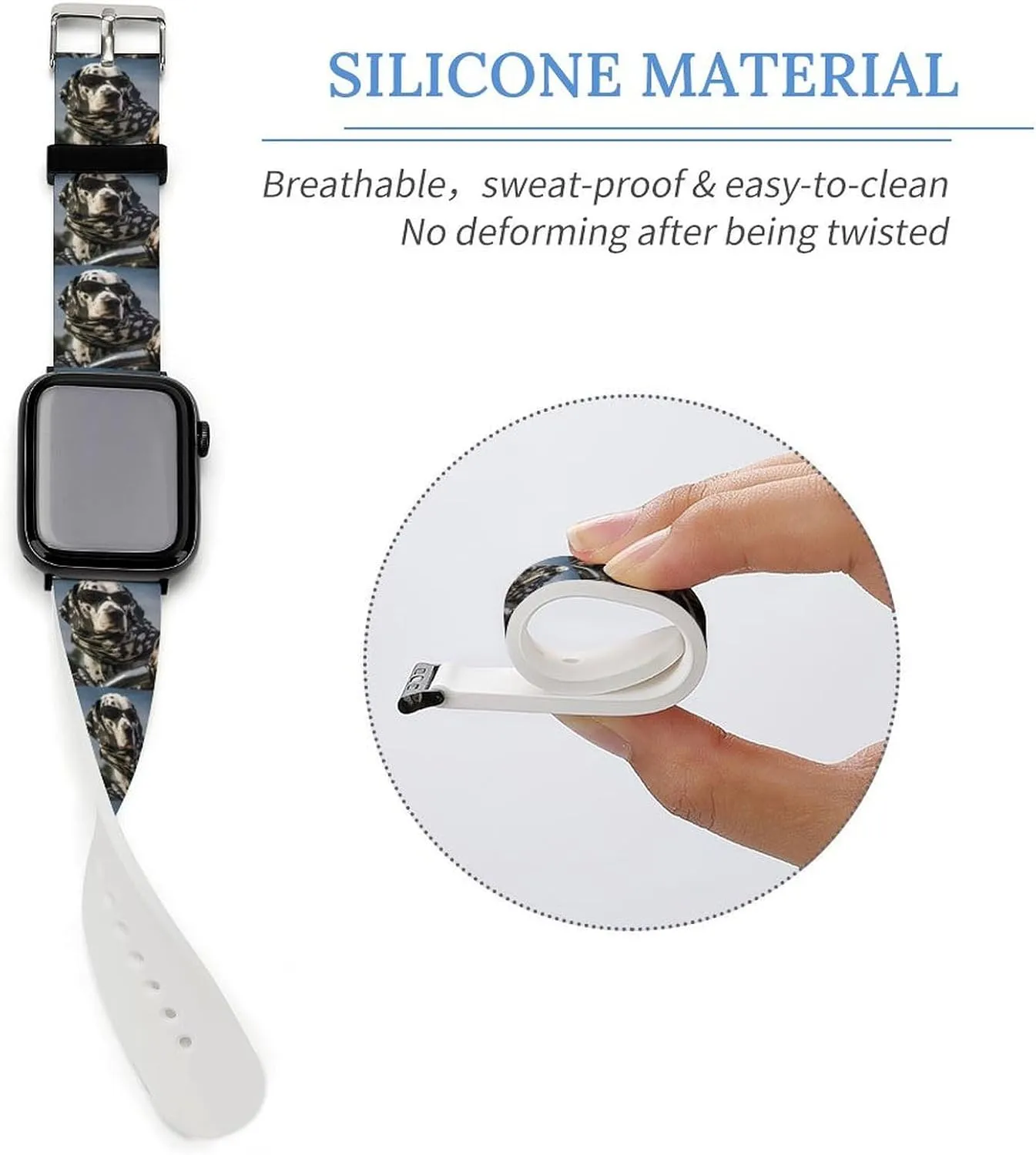 volatile cultivate minuscule tariff compost Motorcycle Watch Bands Silicone Strap Sport Bands Replacement Strap Wristbands Compatible with Apple Watch Dalmatian Riding A 