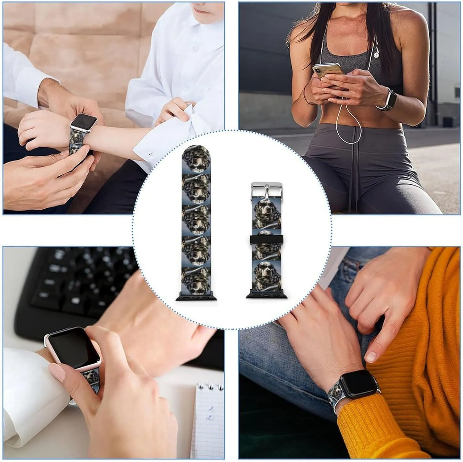 volatile cultivate minuscule tariff compost Motorcycle Watch Bands Silicone Strap Sport Bands Replacement Strap Wristbands Compatible with Apple Watch Dalmatian Riding A 