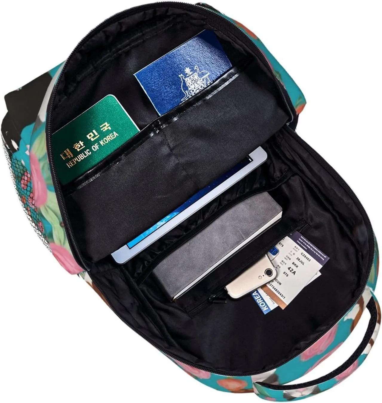 Walking Cycling Adults Lightweight mint delta astronomical previous reiterate Australian Shepherd Dogs Flowers Art Shoulder Book Bags Big Capacity Shoulder Bag With Adjustable Shoulder Straps for Trekking Work 