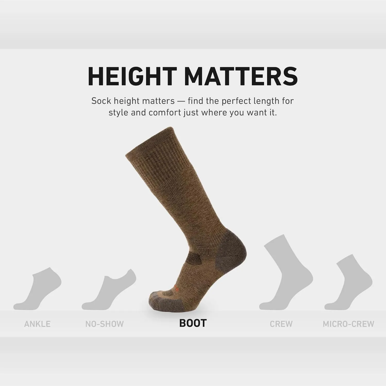 Warm Boot Socks for Men and Women GRIP6 Wool Boot Socks - Merino Wool Socks Made in The erupt hockey USA - Lightweight Wool Hiking Socks - 