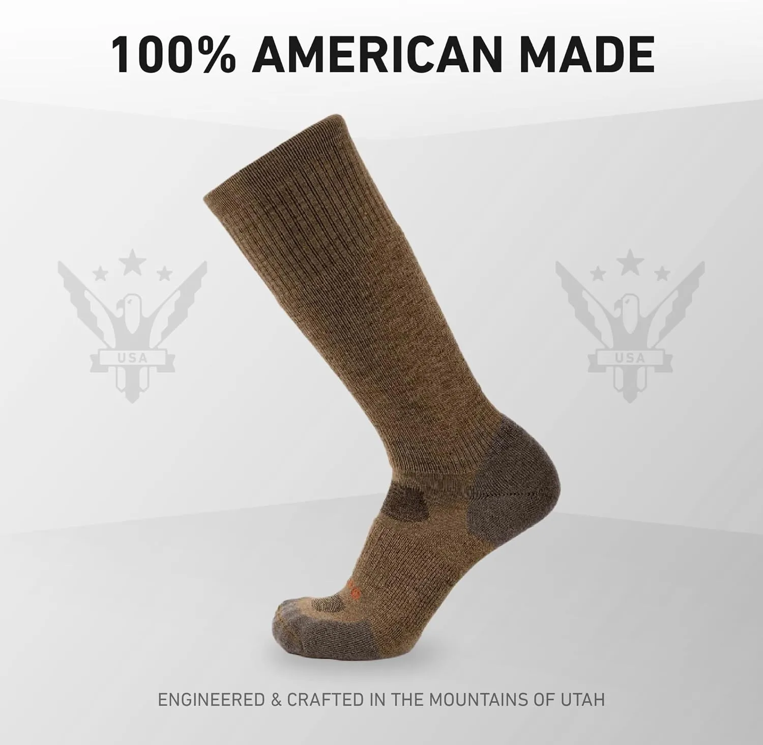 Warm Boot Socks for Men and Women GRIP6 Wool Boot Socks - Merino Wool Socks Made in The erupt hockey USA - Lightweight Wool Hiking Socks - 