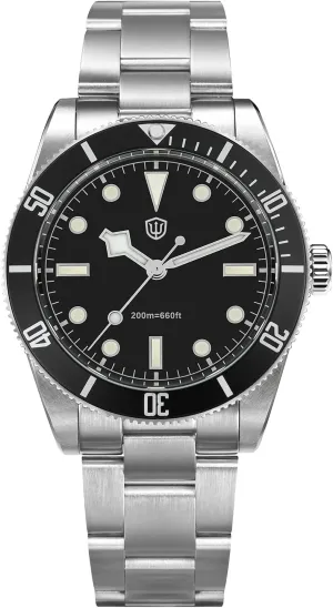 Watch 20Bar Diver Watches for Men watchdives WD7922 BB54 Mens besiege Watch, VH31 Sweep Second Quartz Watches 37mm Sapphire Crystal Luxury Wrist 