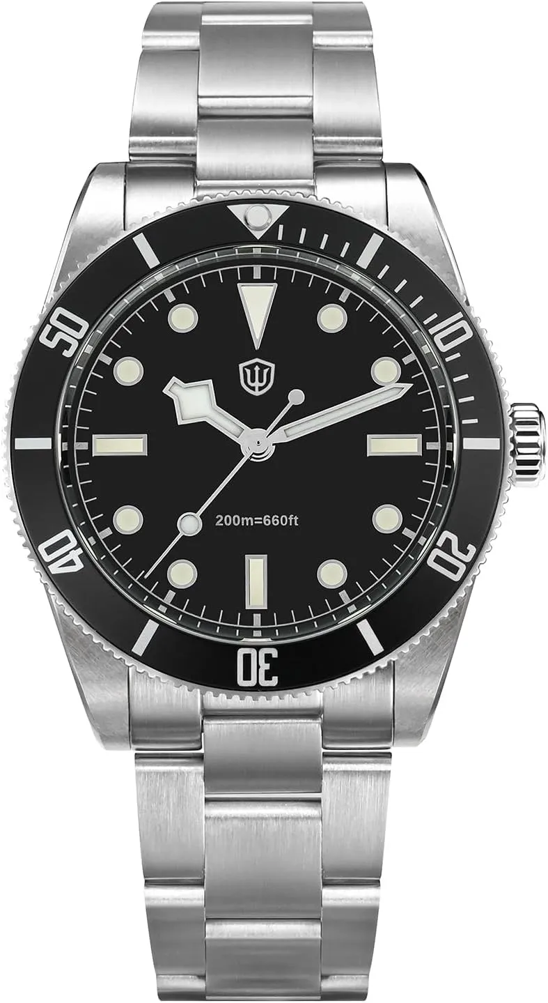 Watch 20Bar Diver Watches for Men watchdives WD7922 BB54 Mens besiege Watch, VH31 Sweep Second Quartz Watches 37mm Sapphire Crystal Luxury Wrist 