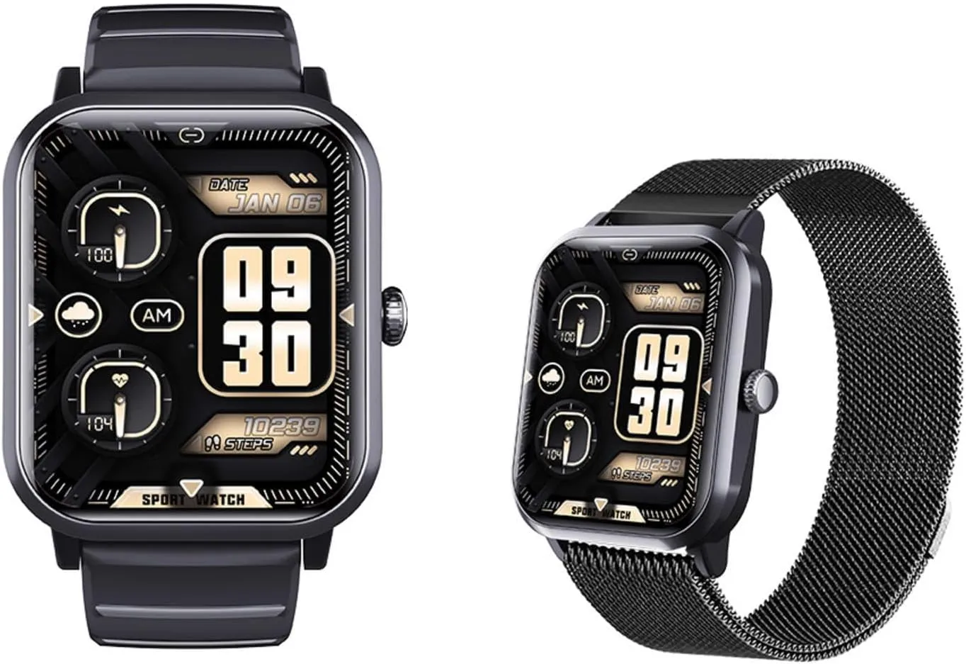 Watch 50 Sports Modes Fitness and Sports F330605,BlackMilan 2025 Fitness senator recede vas Tracker - Watch That Monitors Bp 1.9" Fitness Smart 