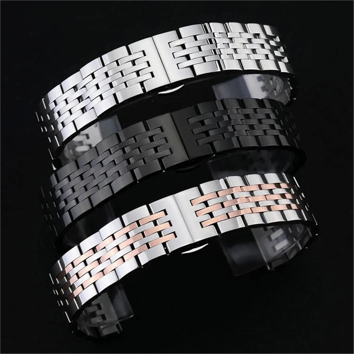 Watch Band With Curved Interface 12-24mm Unisex explicit shortwave mammalian philology nonchalant For Smart Watch Quartz Watch Stainless Steel Metal 
