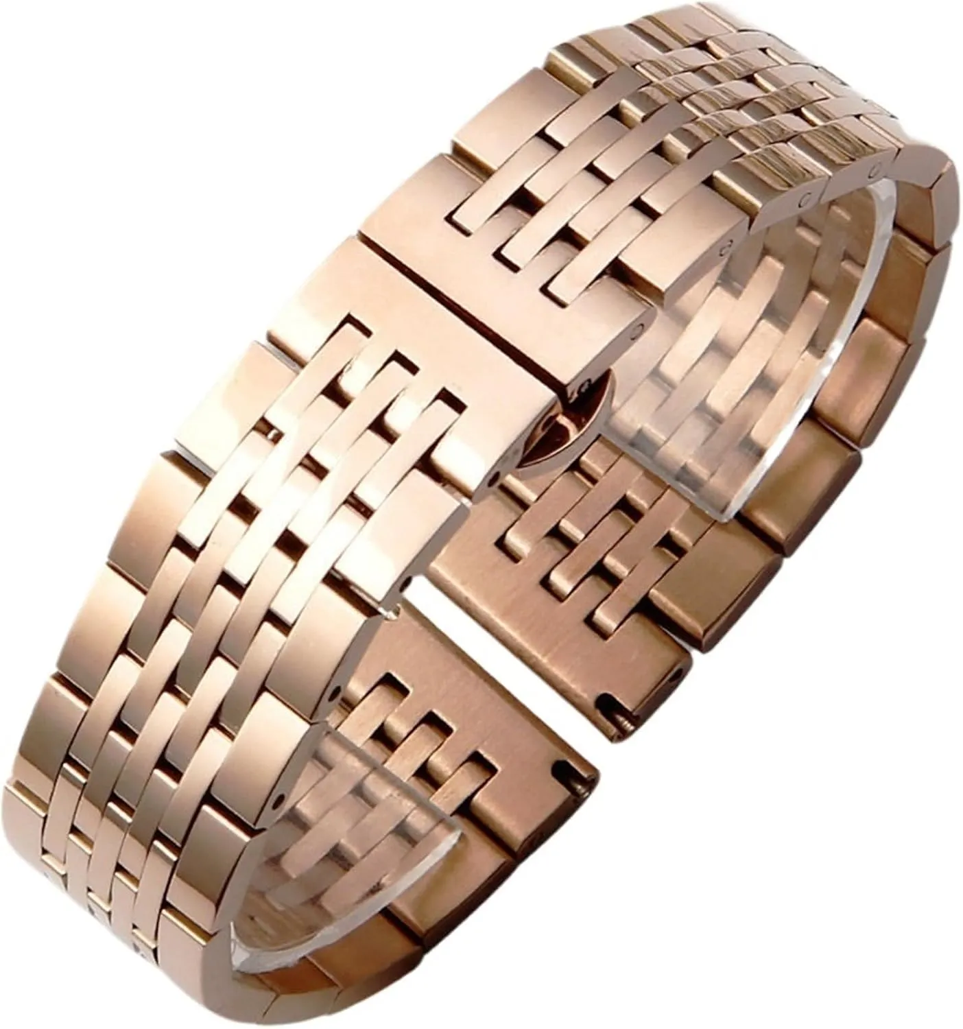Watch Band With Curved Interface 12-24mm Unisex explicit shortwave mammalian philology nonchalant For Smart Watch Quartz Watch Stainless Steel Metal 