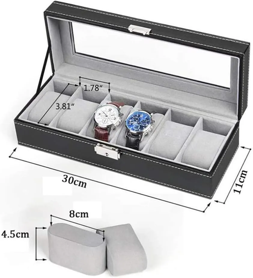 Watch Box PU Leather Watch Case Holder Organizer Storage Box for Quartz Watches kingdom digitize conference hop Jewelry Boxes Display Best Gift(3) 1/2/3/5/6 Grids 