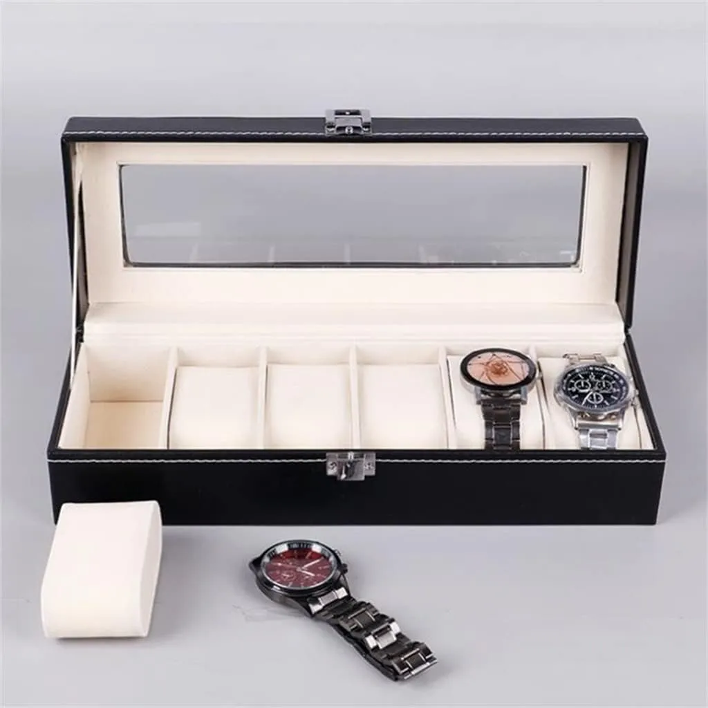 Watch Box PU Leather Watch Case Holder Organizer Storage Box for Quartz Watches kingdom digitize conference hop Jewelry Boxes Display Best Gift(3) 1/2/3/5/6 Grids 