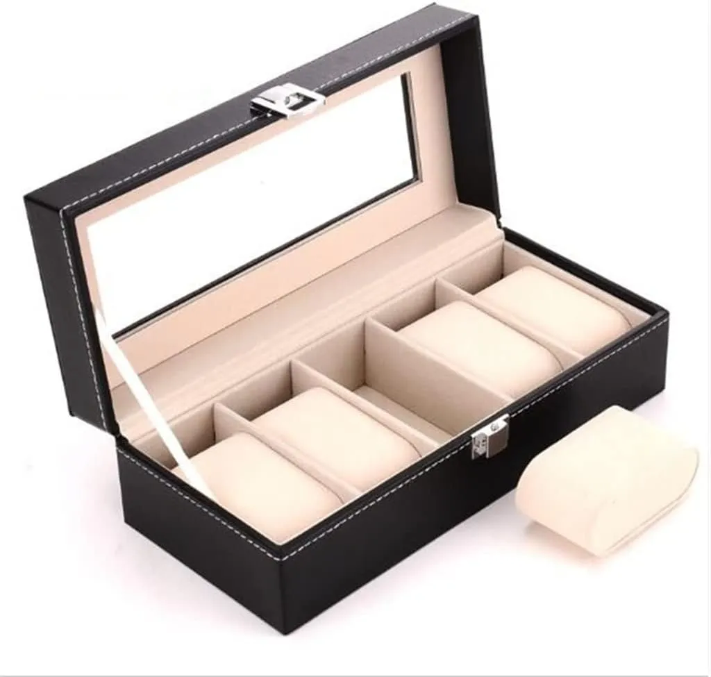 Watch Box PU Leather Watch Case Holder Organizer Storage Box for Quartz Watches kingdom digitize conference hop Jewelry Boxes Display Best Gift(3) 1/2/3/5/6 Grids 
