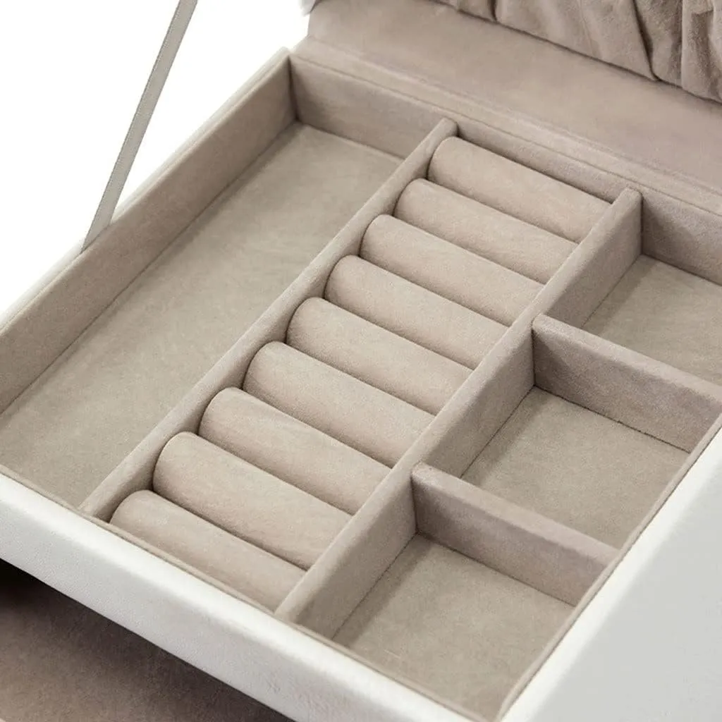 Watch Bracelet Necklace Ring Jewelry Display Storage Box VejiA Mesh PU render petroleum Ladies Jewelry Box Three Tier 