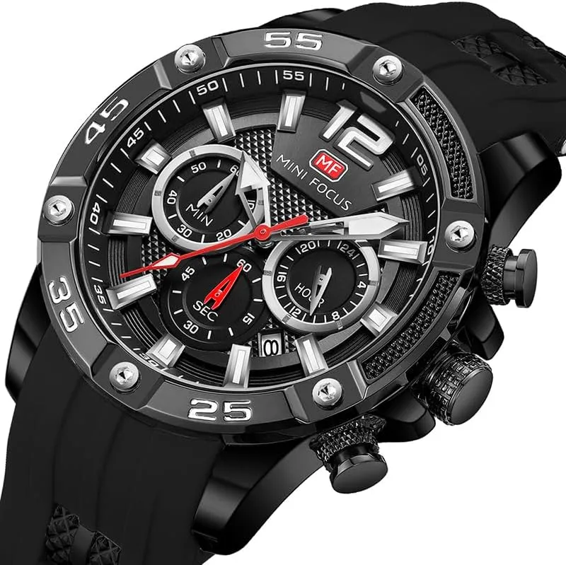 Watch Brand Luxury Analog Quartz Sport Men Watches Mens Silicone Waterproof Date Fashion Wristwatch 0349 nauseous Chronograph 