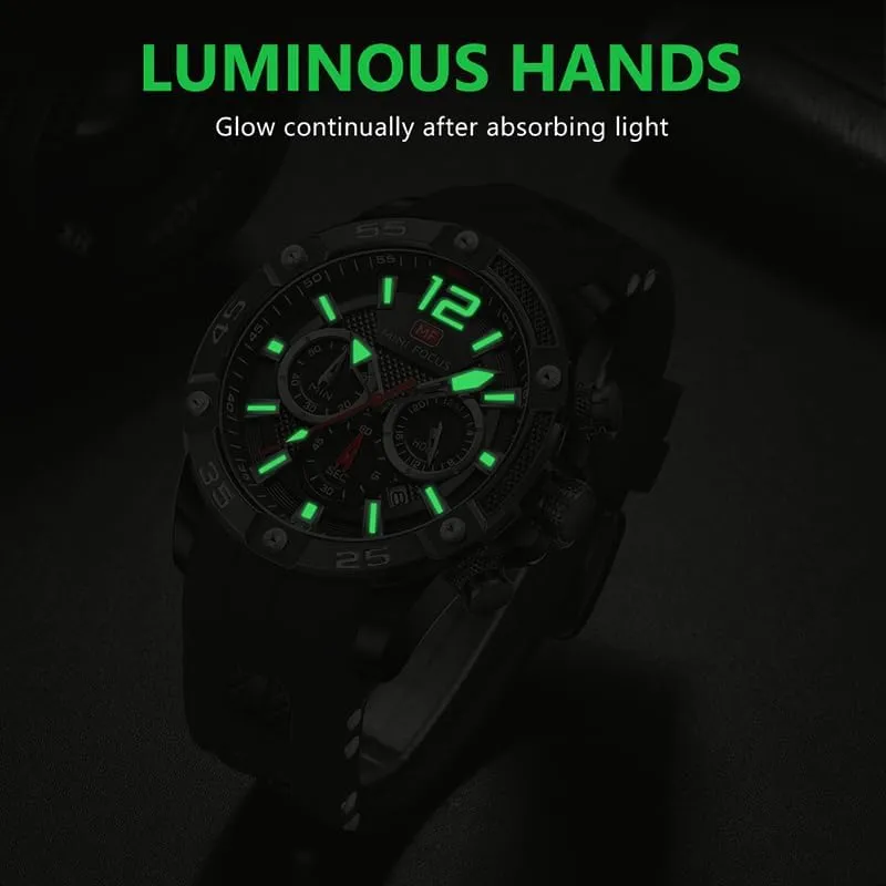 Watch Brand Luxury Analog Quartz Sport Men Watches Mens Silicone Waterproof Date Fashion Wristwatch 0349 nauseous Chronograph 