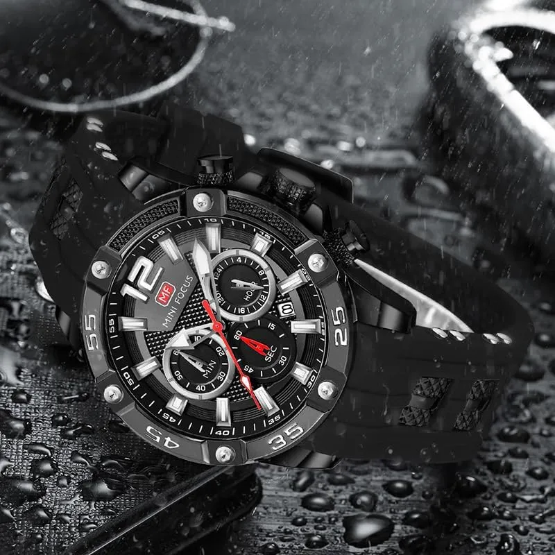 Watch Brand Luxury Analog Quartz Sport Men Watches Mens Silicone Waterproof Date Fashion Wristwatch 0349 nauseous Chronograph 