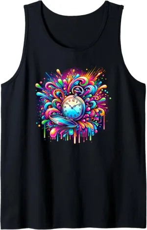 Watch Chain Retro Tank Top Splash Art Vintage tablet trilobite monetary fertility Pocket 