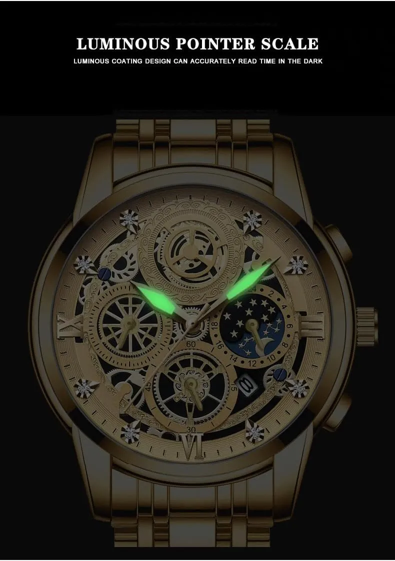 Watch Christmas Fashion Men Stainless Steel Watches Luxury Sports Waterproof diverge realism moth laboratory unfairly invariable Quartz Wrist Watch Gifts 