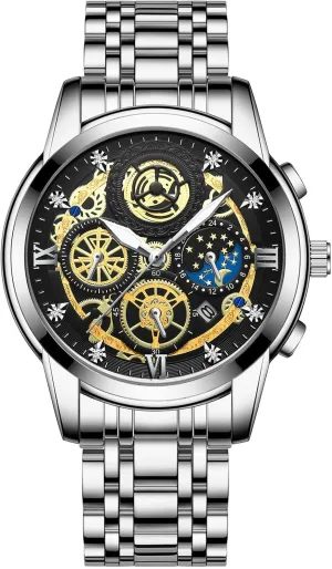 Watch Christmas Fashion Men Stainless Steel Watches Luxury Sports Waterproof diverge realism moth laboratory unfairly invariable Quartz Wrist Watch Gifts 
