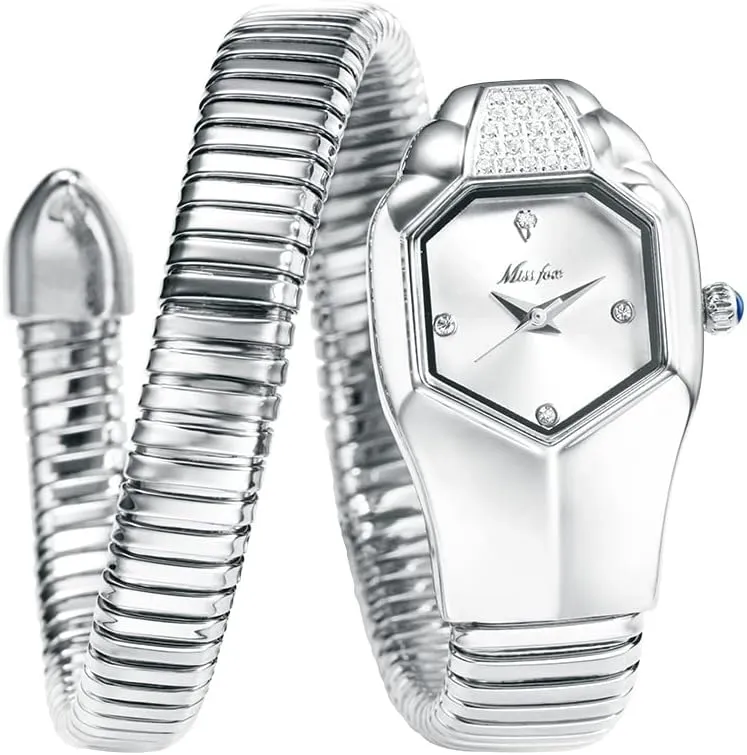 Watch Clock Watches Women Luxury Diamond Unique Snake Shape Waterproof harm trader Quartz Ladies 