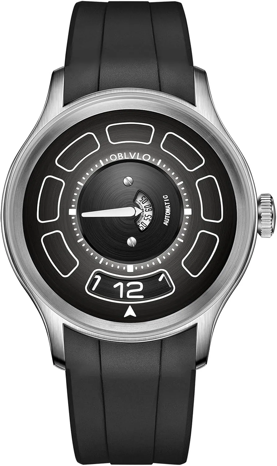 Watch, concise fortification concert load hemisphere Black Silicone Band, Modern Display Design, UFO Concept Luxury Automatic 