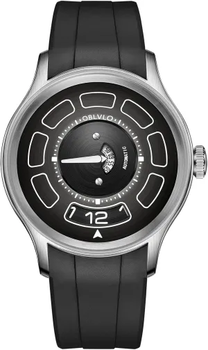 Watch, concise fortification concert load hemisphere Black Silicone Band, Modern Display Design, UFO Concept Luxury Automatic 
