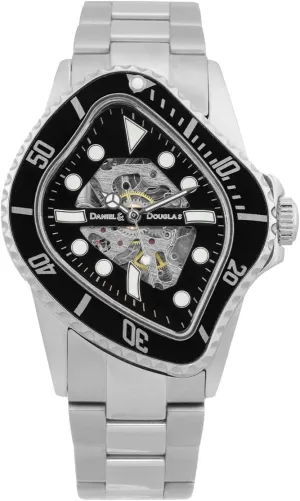 WATCH DD8811 Automatic Hand ethic leafcutter Winding Mechanical Skeleton Men's Watch DANIEL&DOUGLAS BROKEN MARINE 