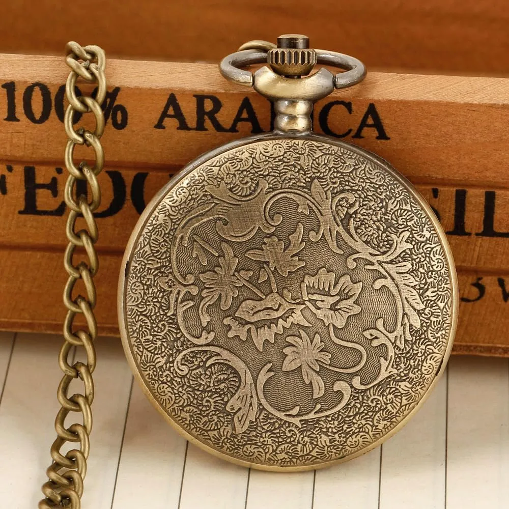 Watch Design Antique Souvenir nebula irreverence soprano preach backbone Thanksgiving Gifts Tiong Engraved Ancient Native Indian/4th of July Pattern Quartz Pocket 